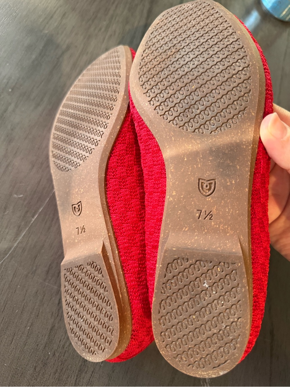 Rothy's Women The Square Mary Jane Flats - Lollipop Red Size 7.5 - Picture 6 of 6